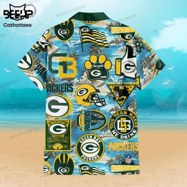 Green Bay Packers This Team Makes Me Drink Hawaiian Shirt