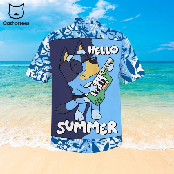 Hello Summer Bluey Hawaiian Shirt