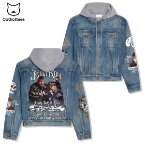 Jelly Roll I Only Talk To God When I Need A Favor Hooded Denim Jacket