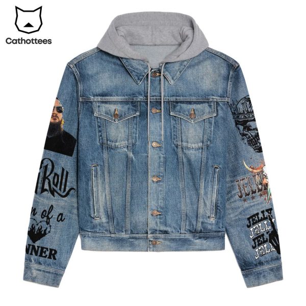 Jelly Roll  Somebody Save Me From My Self Hooded Denim Jacket