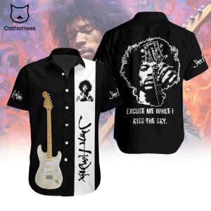 Jimi Hendrix Scuse Me While I Kiss The Sky Hawaiian Shirt