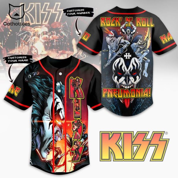 KISS Rock N Roll Pneumonia Baseball Jersey