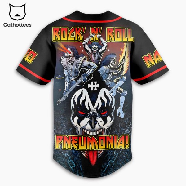 KISS Rock N Roll Pneumonia Baseball Jersey