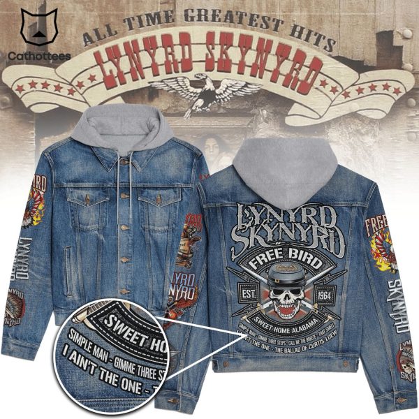 Lynyrd Skynyrd Free Bird Sweet Home Alabama Hooded Denim Jacket