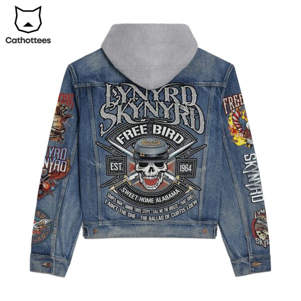 Lynyrd Skynyrd Free Bird Sweet Home Alabama Hooded Denim Jacket