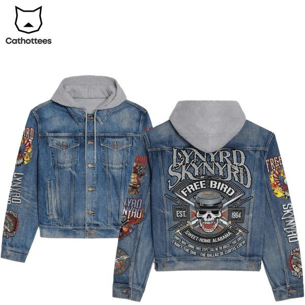 Lynyrd Skynyrd Free Bird Sweet Home Alabama Hooded Denim Jacket