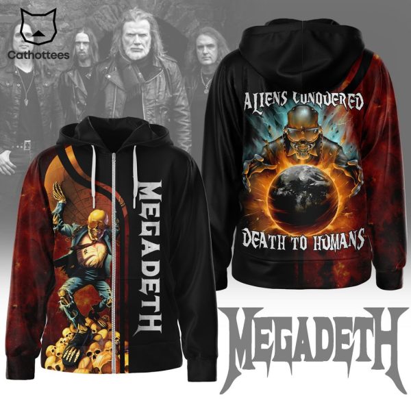 Megadeth Aliens Conquered Death To Humans Hoodie