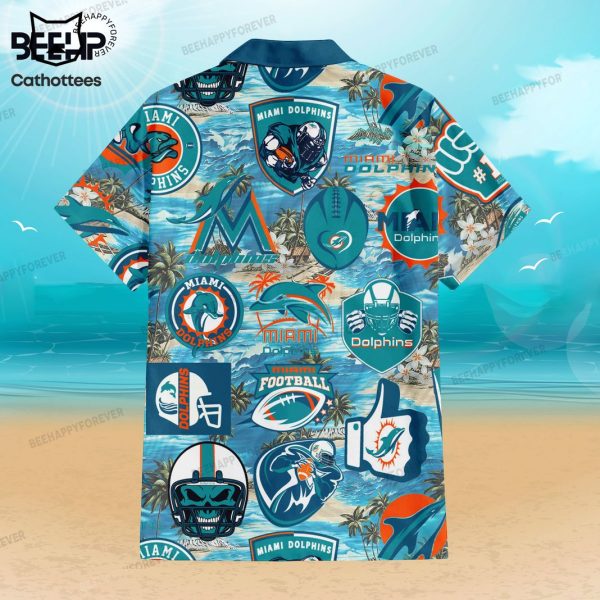 Miami Dolphins Logo Hawaiian Shirt