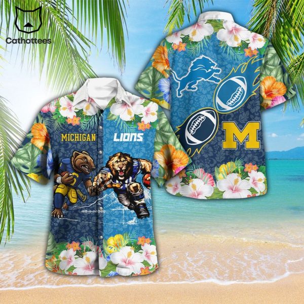 Michigan Wolverines & Detroit Lions Hawaiian Shirt