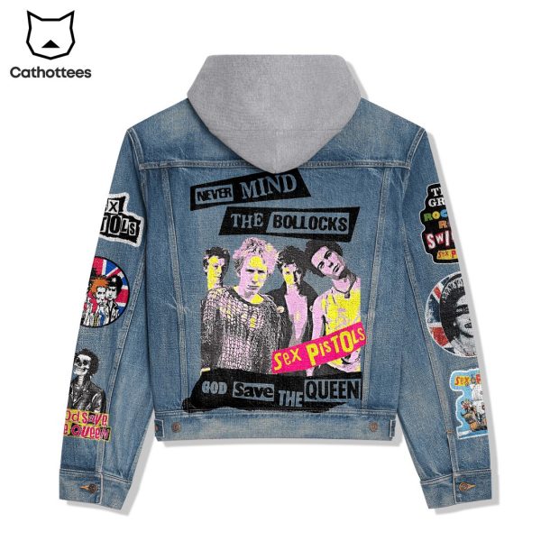 Never Mind The Bollocks Sex Pistols God Save The Queen Hooded Denim Jacket