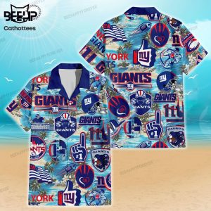 New York Giants Logo Hawaiian Shirt