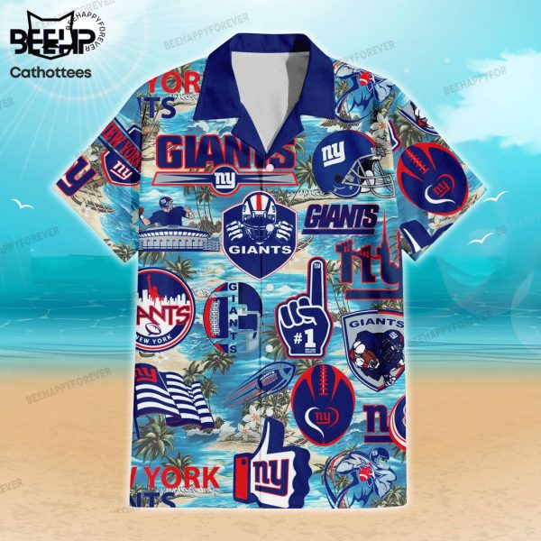 New York Giants Logo Hawaiian Shirt