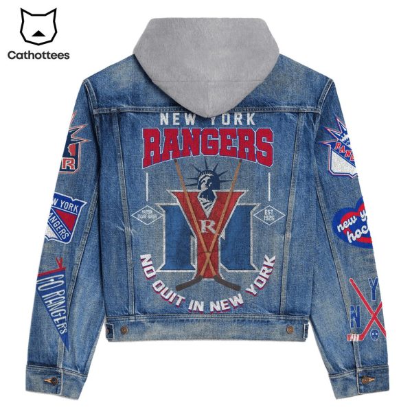 New York Rangers No Ouit In New York Hooded Denim Jacket