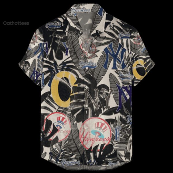 New York Yankees Retro Logo Hawaiian Shirt