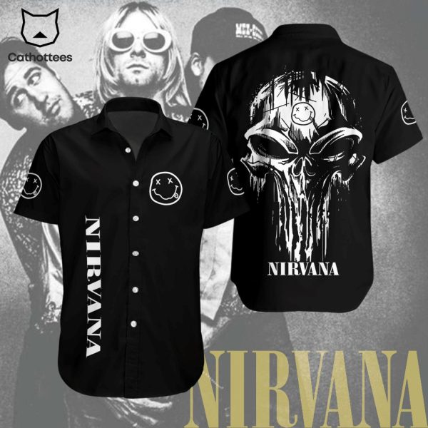 Nirvana Summer Black Hawaiian Shirt
