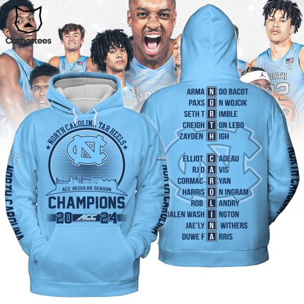 North Carolina Tar Heels ACC Regular Champions 2024 Hoodie