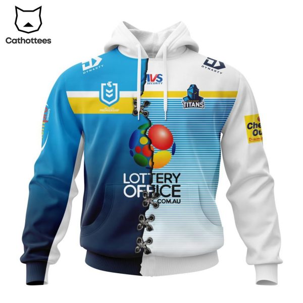 NRL Gold Coast Titans Personalized Home Mix Away Kits 3D Hoodie