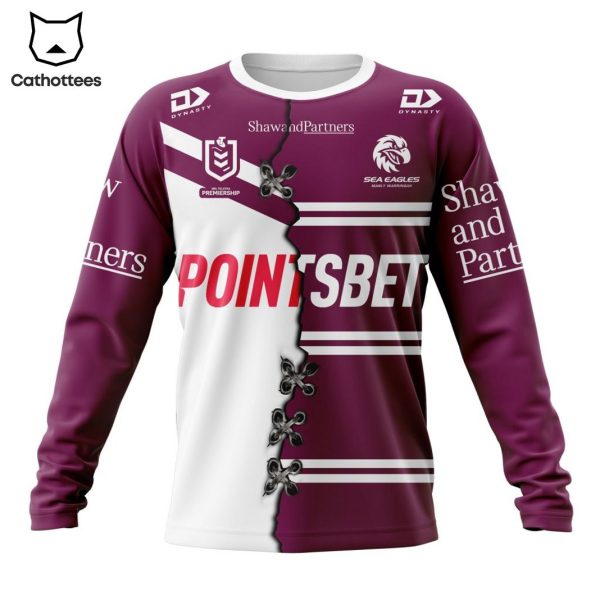NRL Manly Warringah Sea Eagles Personalized Home Mix Away Kits 3D Hoodie