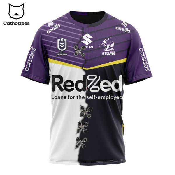 NRL Melbourne Storm Personalized Home Mix Away Kits 3D Hoodie