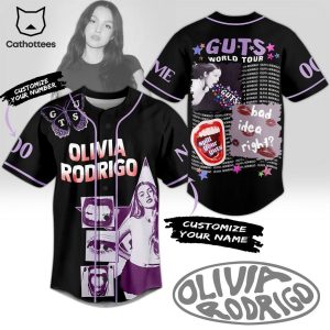 Olivia Rodrigo Guts World Tour Baseball Jersey