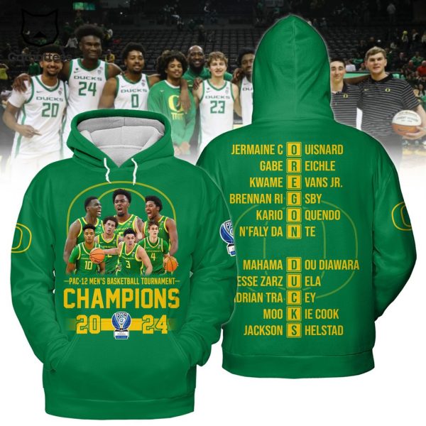 Pac 12 Men Basketball Tournament Champions 2024 Oregon Duck Hoodie