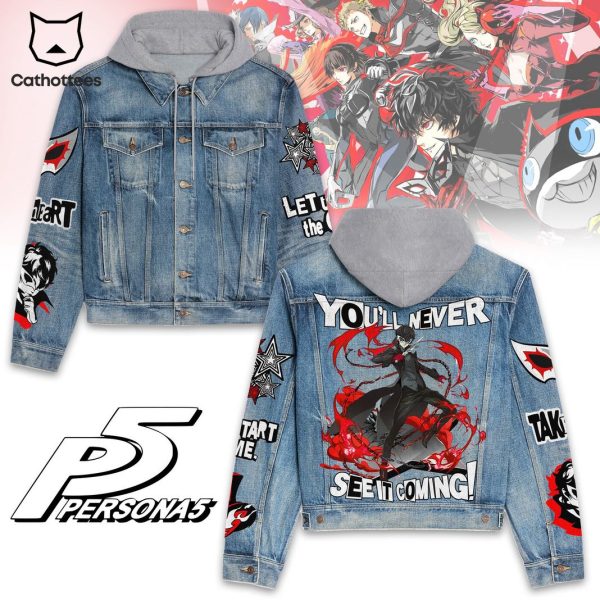 Persona 5 You Will Never See It Coming Hooded Denim Jacket