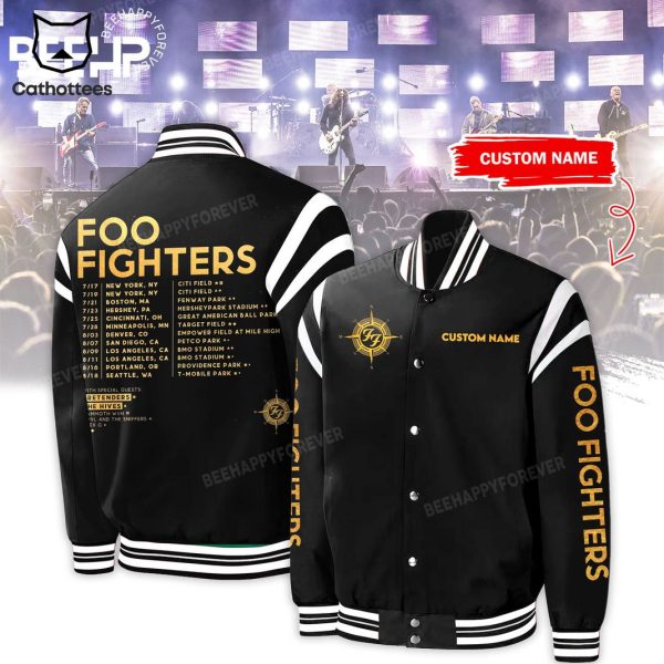 Personalized Foo Fighters 2024 Tour Baseball Jacket