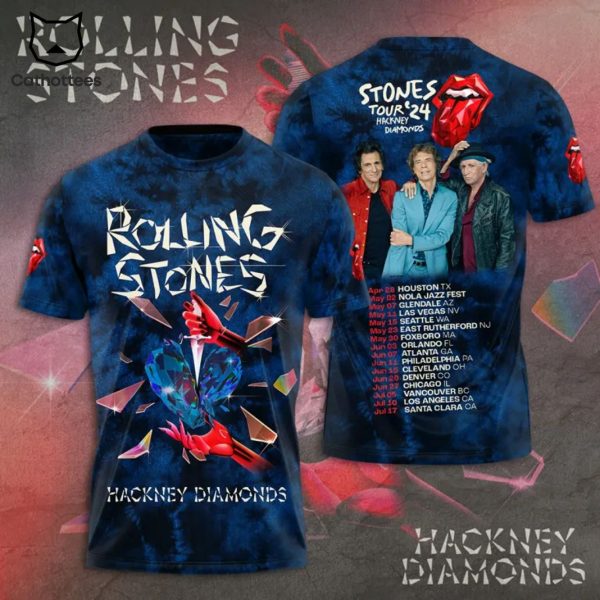 Rolling Stones Hackney Diamonds Tour 2024 3D T-Shirt