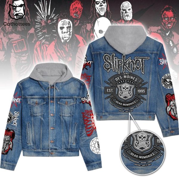 Slipknot Iowa Des Moines Est 1995 Dead Memories Hooded Denim Jacket