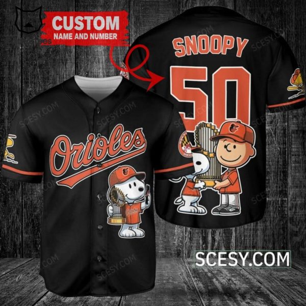 Snoopy Baltimore Orioles Custom Baeball Jersey