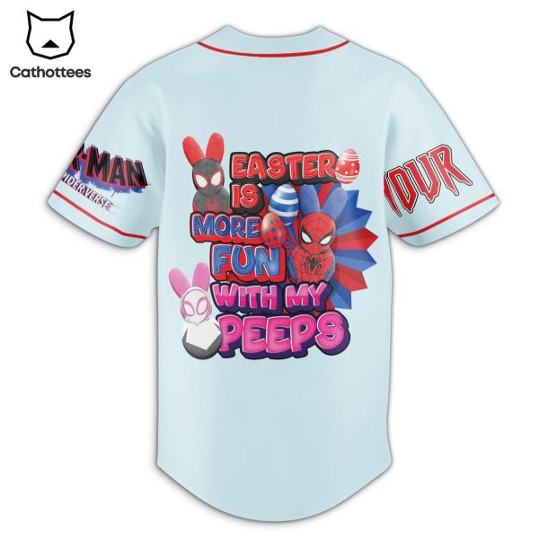 Spider-Man Faster Peeps Easter Is More Fun With My Peeps Baseball Jersey