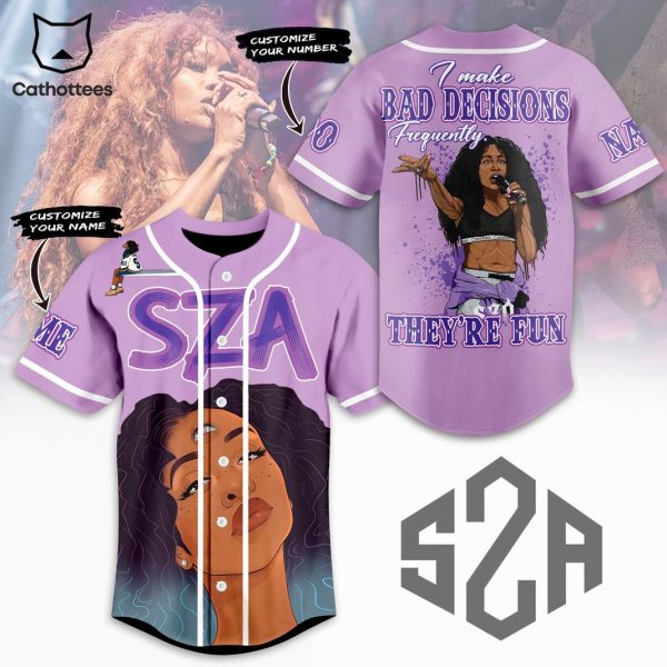 SZA I Made Bad Decisions Frequently They Are Fun Baseball Jersey