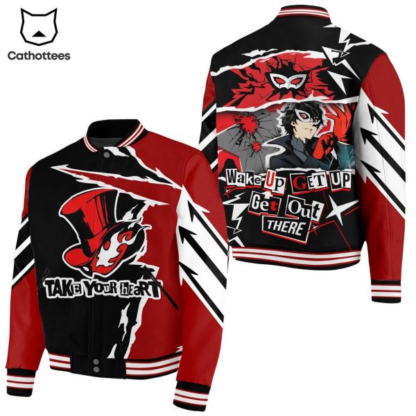 Take Your Heart Wake Up Get Up Get Out There Persona 5 Baseball Jacket