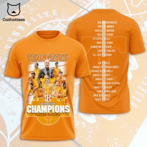 Tennessee Volunteers SEC 2024 Champions 3D T-Shirt