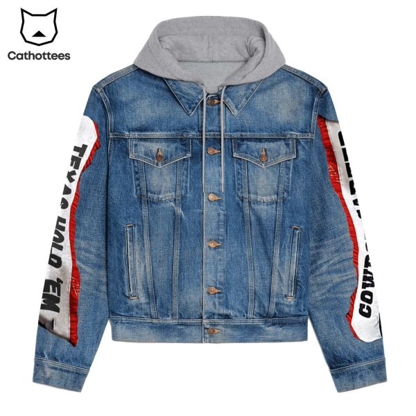 Texas Hold Em Cowboy Carter Hooded Denim Jacket