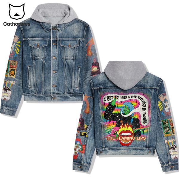 The Flaming Lips I Get By With A Little Help From My Fwends Hooded Denim Jacket