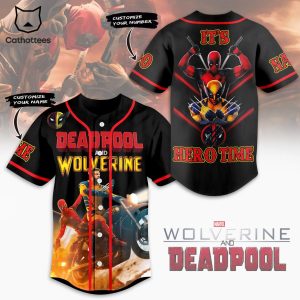 Wolverine And Deadpool It Hero Time Baseball Jersey