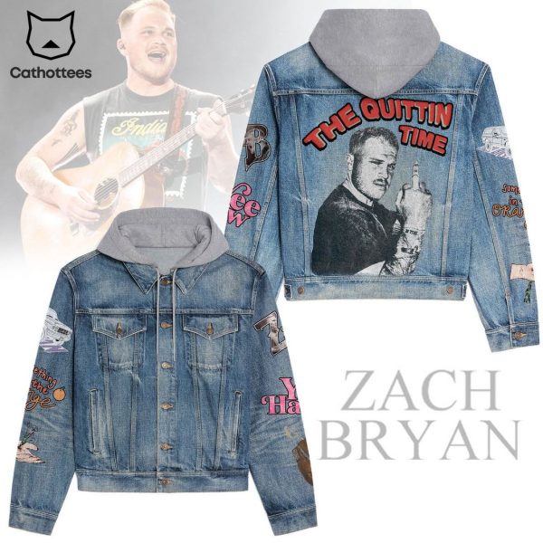 Zach Bryan The Quittin Time Hooded Denim Jacket