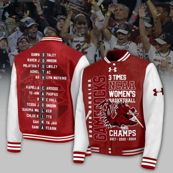 3 Times NCAA Women Basketball Champs South Carolina Gamecocks Basketball Baseball Jacket