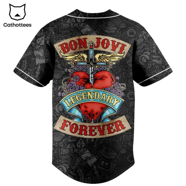 40 Anniversary Bon Jovi Legendary Forever Baseball Jersey