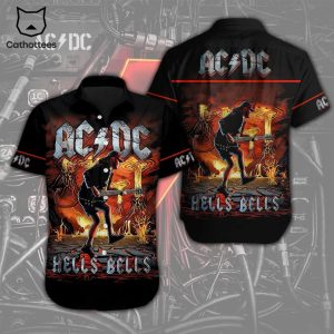 AC DC Hells Bells Tropical Hawaiian Shirt
