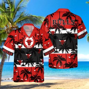 Chicago Bulls Pattern Hawaiian Shirt