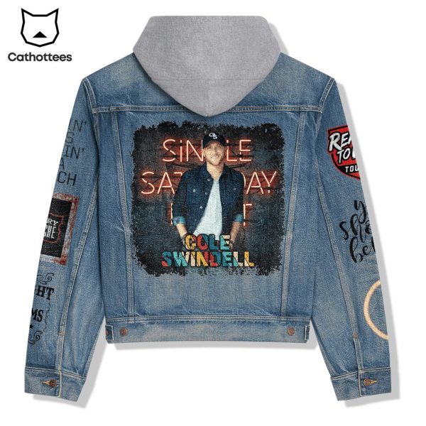 Cole Swindell Single Saturday Night Design Hooded Denim Jacket