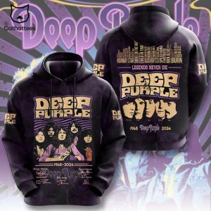 Deep Purple 1968-2024 Legends Never Die Design Hoodie