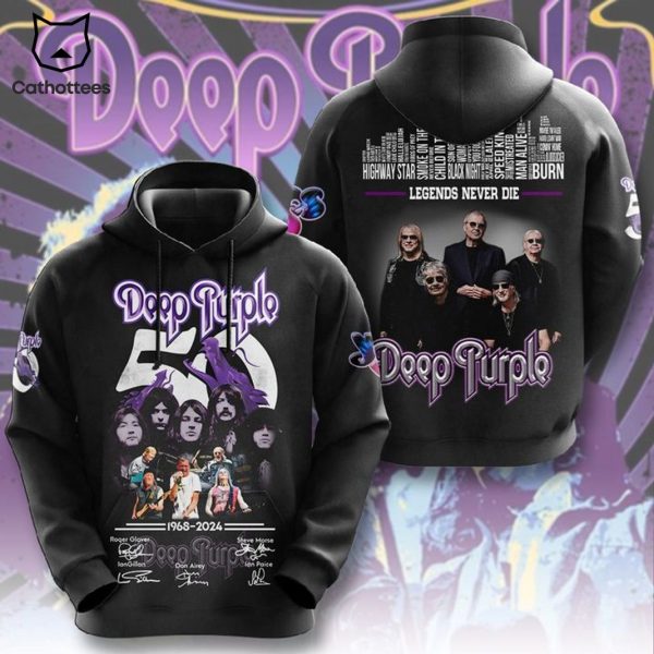Deep Purple 1968-2024 Signature Design Hoodie