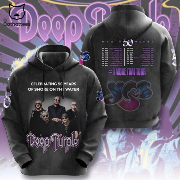 Deep Purple Celebrating 50 Years Of Smoke On The Water Design Hoodie