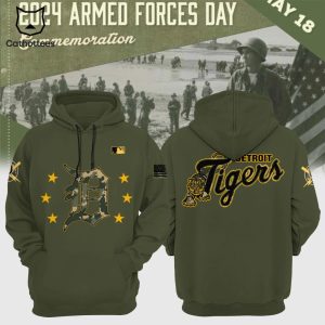 Detroit Tigers 2024 Armed Forces Day Hoodie