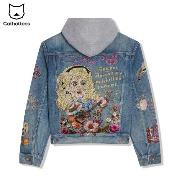 Dolly Parton Find Out Who You Are And Do It On Purpose Hooded Denim Jacket