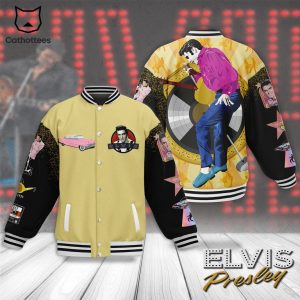 Elvis Presley King Of Rock And Roll Baseball Jacket