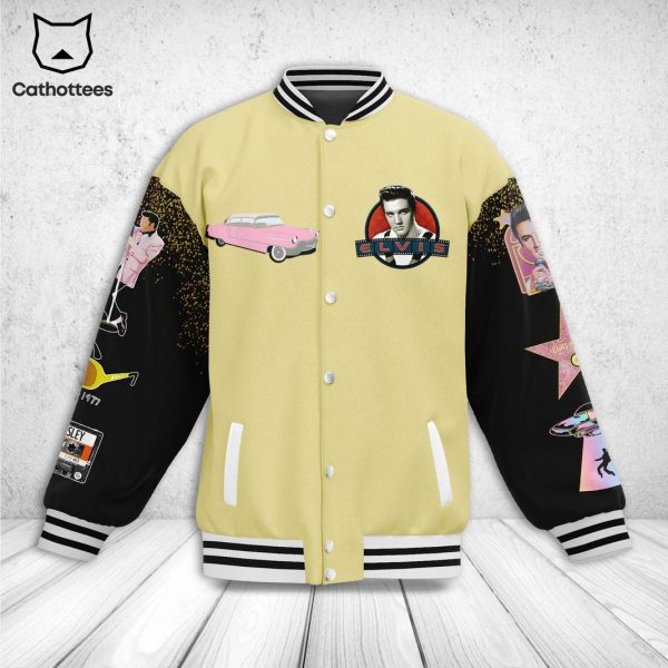 Elvis Presley King Of Rock And Roll Baseball Jacket